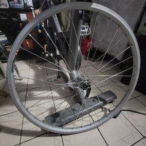 Silver Bicycle Wheel